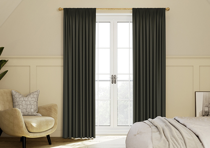 Berkshire Pencil Pleat, Grey - Ready Made Curtains - Image 3